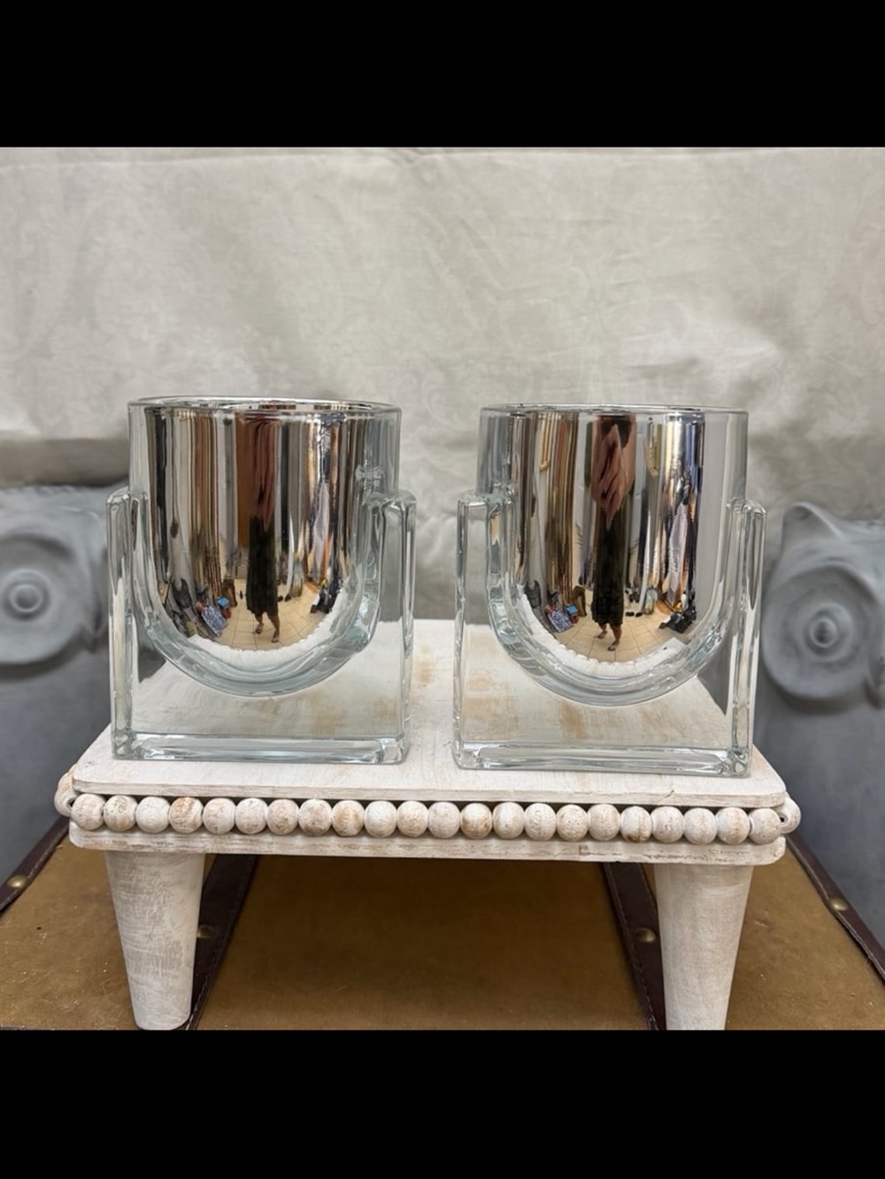 ⚡️⭐️Kirkton House Sculpted Glass Candles - Set of 2
